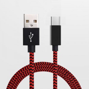 Tpye -C to USB Stripe Nylon кабел за данни