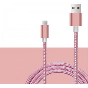 Тип-C към USB найлонов кабел