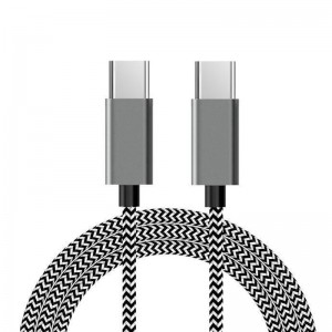 Тип-C до Type-C Найлонов кабел за данни с брилянт